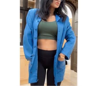 Vintage French  Blue Hamilton Leather Jacket